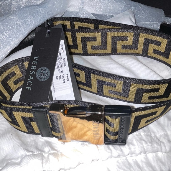 Versace la greca black&yellow belt - Picture 2 of 4